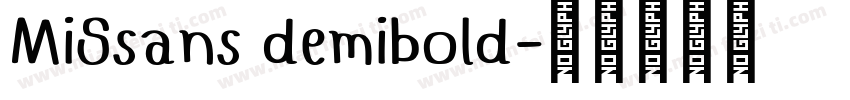 MiSsans demibold字体转换